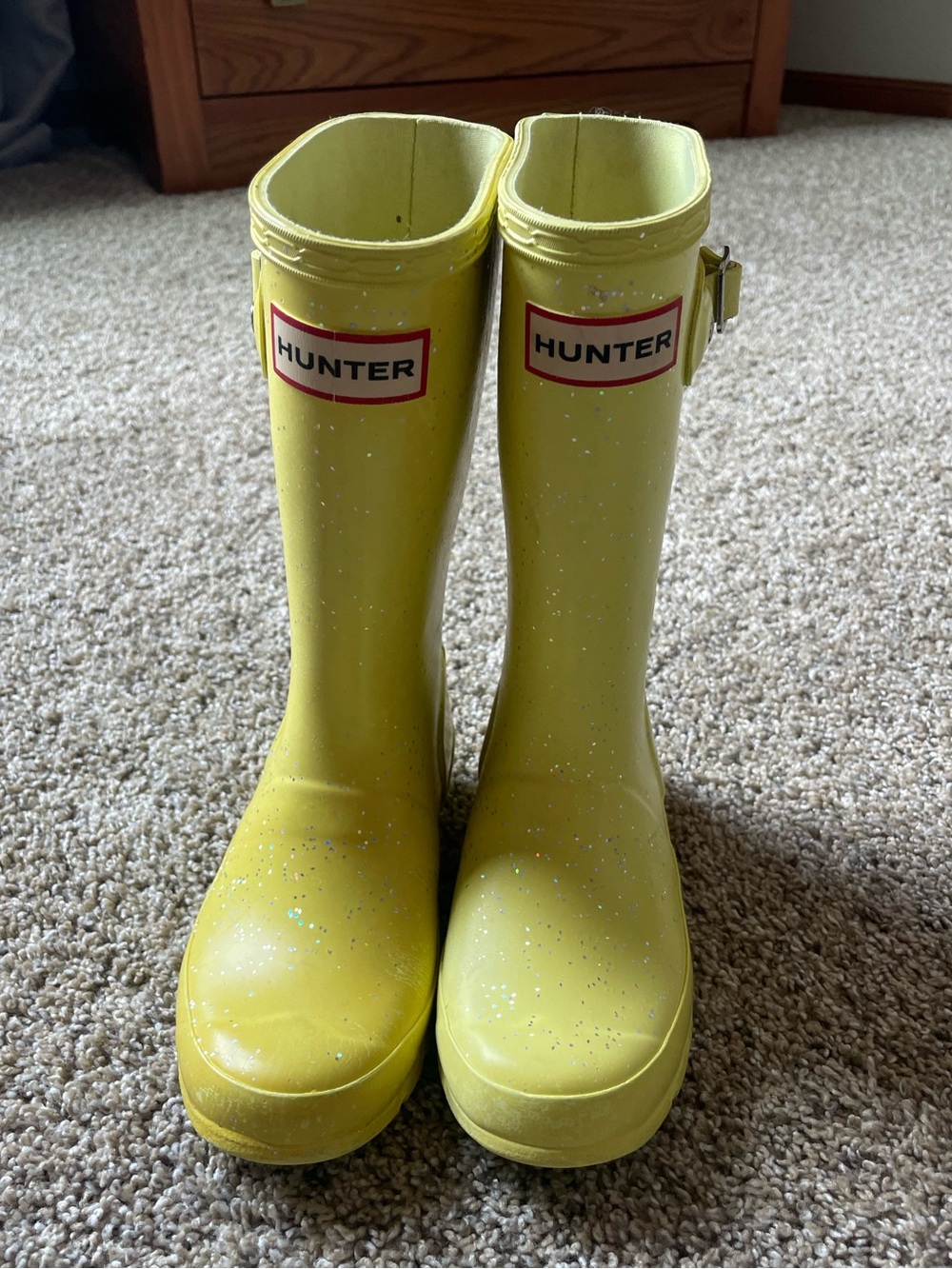 HUNTER glitter rain boots size 13
